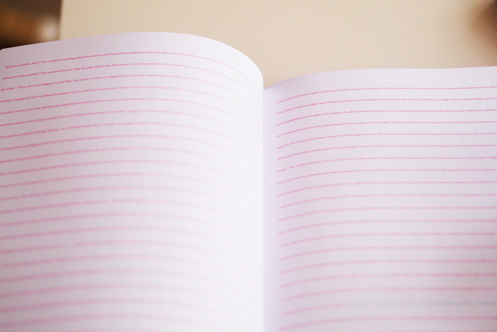 Open notebook with lined pages